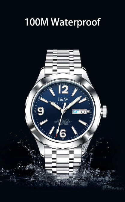 I&W CARNIVALAutomatic Diver-Style Watch for Men – 100M Waterproof Mechanical Timepiece