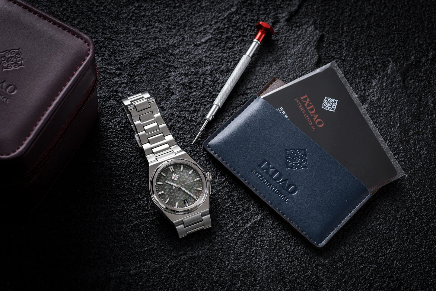 IX&DAO Warrior 37mm Automatic Watch – Miyota 9015 Sapphire Crystal Stainless Steel Timepiece