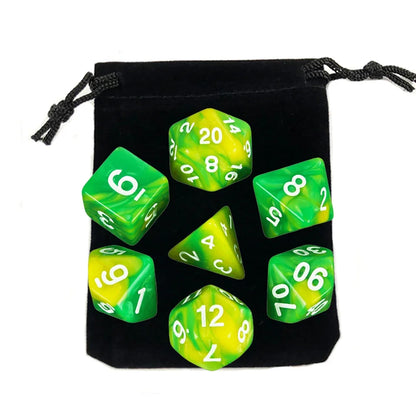 7pcs Polyhedral RPG Game Dice with Bag