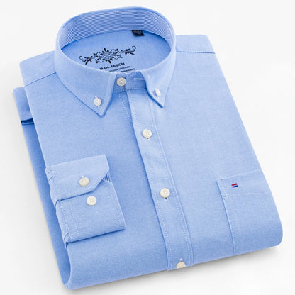 Men’s Long-Sleeve Oxford Button-Down Shirt