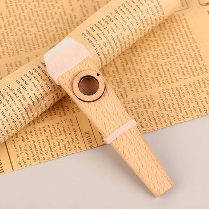 Wooden Kazoo Instrument – Easy Beginner Musical Flute Toy for Kids & Adults