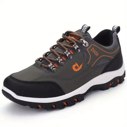 ZUODI Men's Casual Leather Sneakers – Lightweight Everyday Walking Shoes