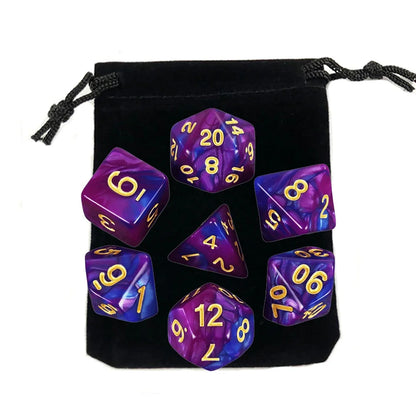 7pcs Polyhedral RPG Game Dice with Bag