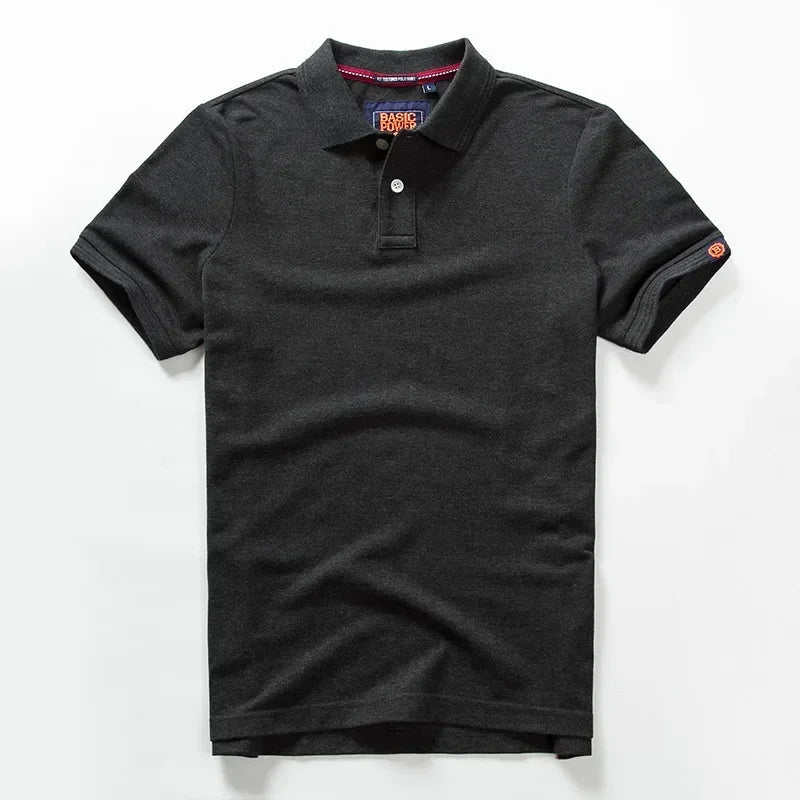 XMSFTD Men’s Oversized Cotton Polo Shirt for Streetwear & Smart Casual Styling
