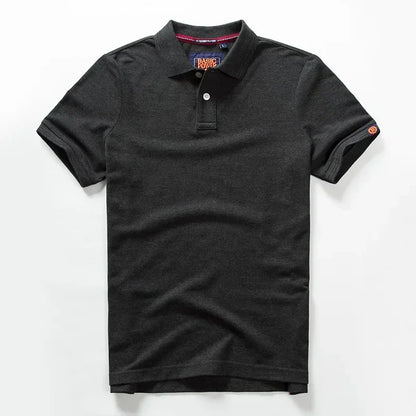 XMSFTD Men’s Oversized Cotton Polo Shirt for Streetwear & Smart Casual Styling