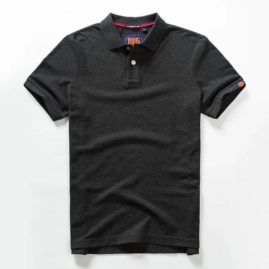 XMSFTD Men’s Oversized Cotton Polo Shirt for Streetwear & Smart Casual Styling