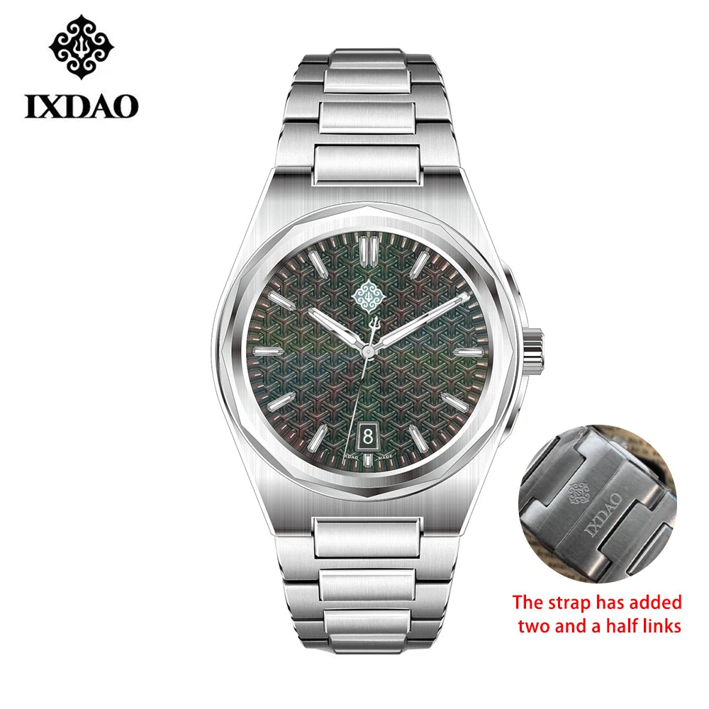 IX&DAO Warrior 37mm Automatic Watch – Miyota 9015 Sapphire Crystal Stainless Steel Timepiece