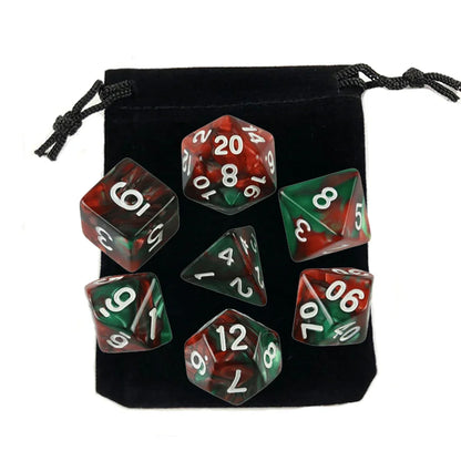 7pcs Polyhedral RPG Game Dice with Bag