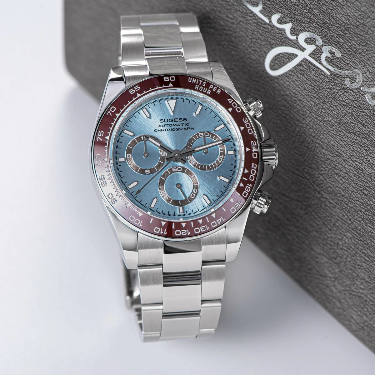 Sugess Panda Automatic Chronograph Watch – Mechanical Racing-Inspired Timepiece