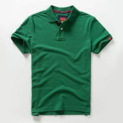 XMSFTD Men’s Oversized Cotton Polo Shirt for Streetwear & Smart Casual Styling