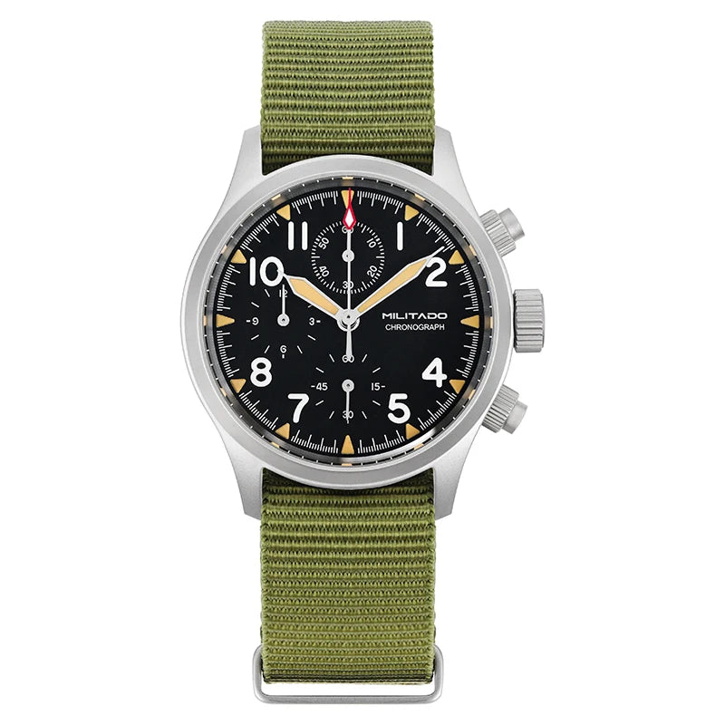 Militado VK61 VK67 Military Chronograph Watch for Men – Rugged Stainless Steel Sports Watch