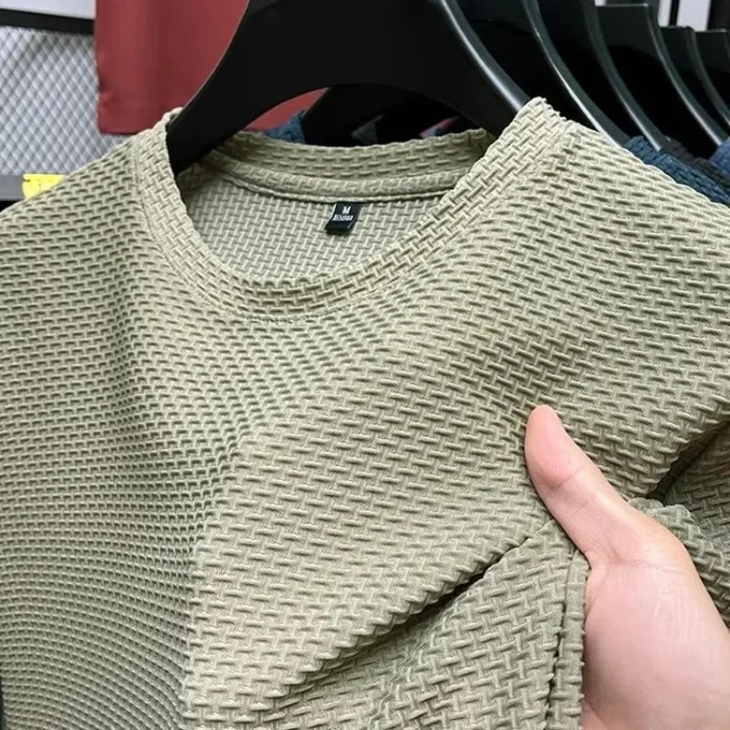 Men’s Cooling Mesh Ice Silk T-Shirt for Breathable Summer Performance
