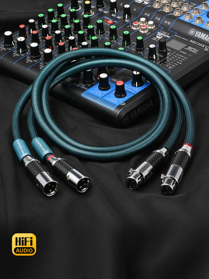 HiFi XLR Audio Cable – 8N OCC Silver-Plated 2XLR Male to 2XLR Female Balanced Adapter