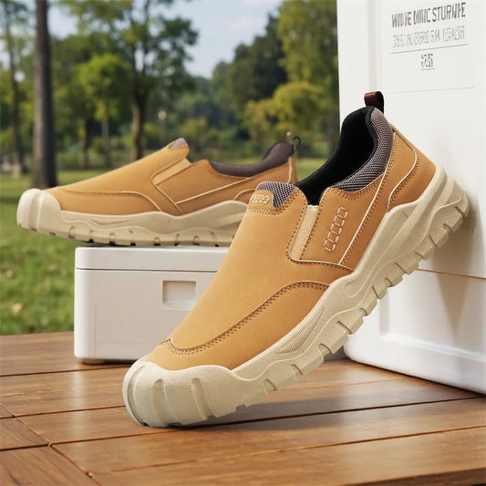 Men’s Slip-On Outdoor Sneakers – Lightweight Everyday Walking & Casual Work Shoes