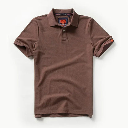XMSFTD Men’s Oversized Cotton Polo Shirt for Streetwear & Smart Casual Styling