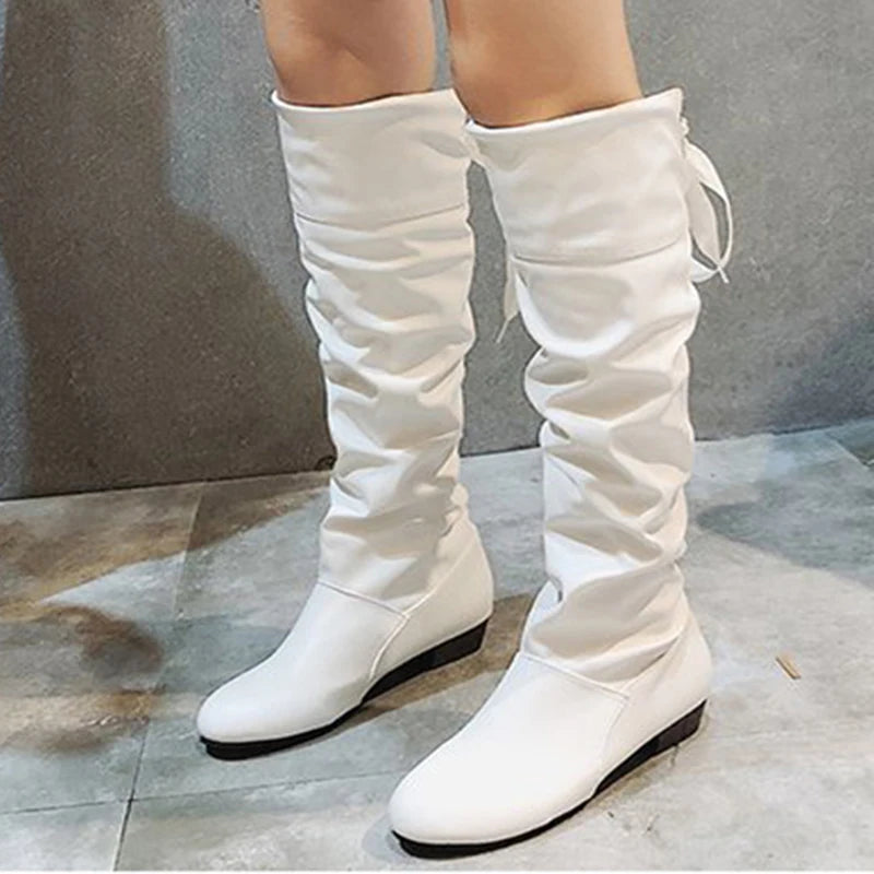 Women's Tall Boots – Refined Knee-High Style with Low Heel Comfort