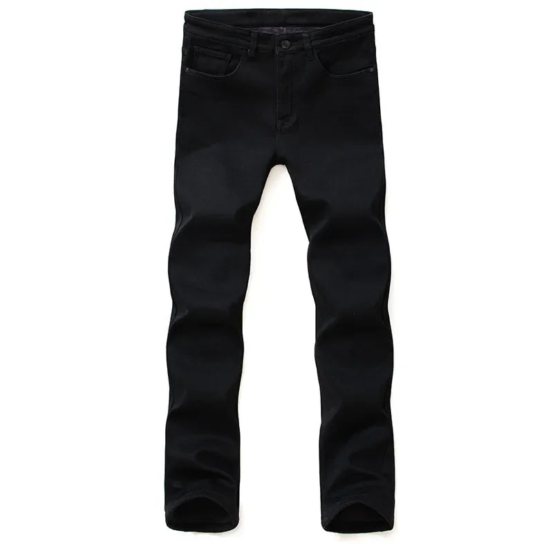 Men’s Black Stretch Biker Denim Jeans