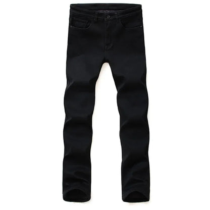 Men’s Black Stretch Biker Denim Jeans