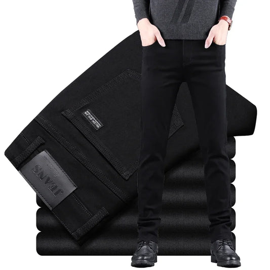 Men’s Slim-Fit Black Stretch Denim Jeans