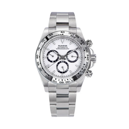 Sugess Panda Automatic Chronograph Watch – Mechanical Racing-Inspired Timepiece