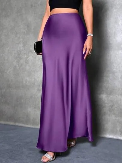 Dian Women’s Satin Maxi Skirt for Effortless Everyday Elegance