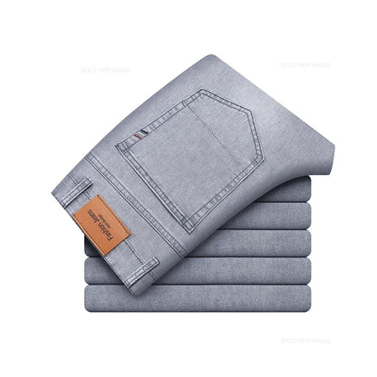 Men’s Grey Stretch Denim Jeans