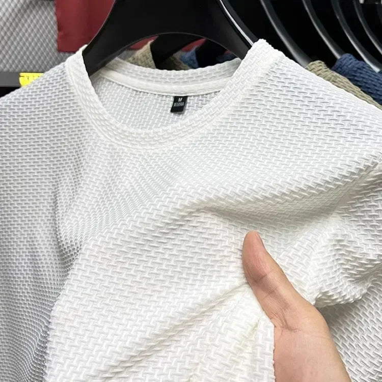 Men’s Cooling Mesh Ice Silk T-Shirt for Breathable Summer Performance