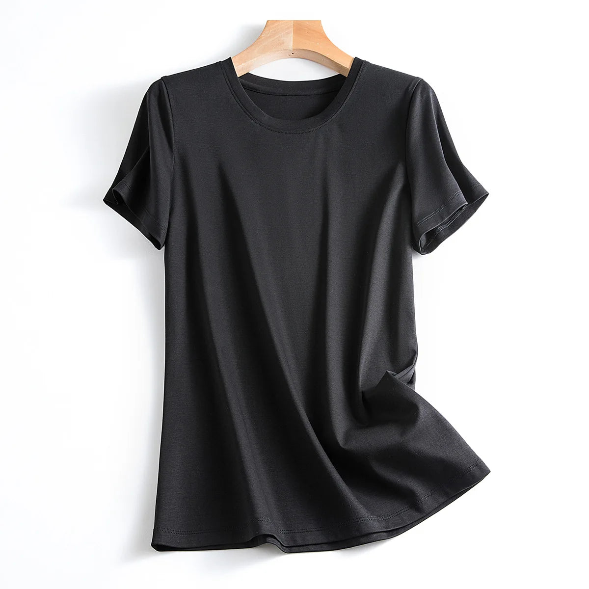 MRMT Women’s Mulberry Silk & Mercerized Cotton T-Shirt for Premium Everyday Comfort