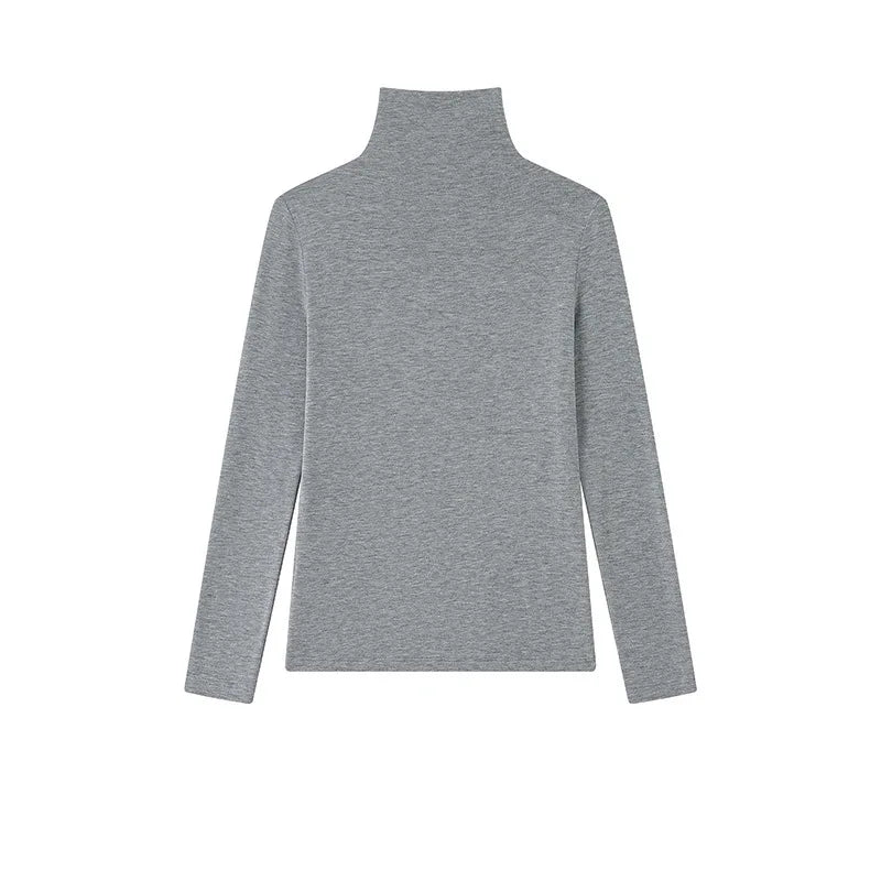 MOOIRUE APPAREL Women’s Silk-Wool High Neck Top for Soft, Breathable Layering