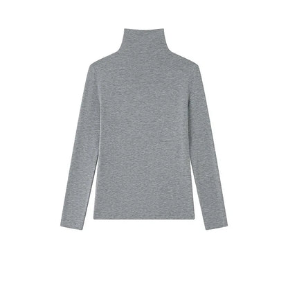 MOOIRUE APPAREL Women’s Silk-Wool High Neck Top for Soft, Breathable Layering
