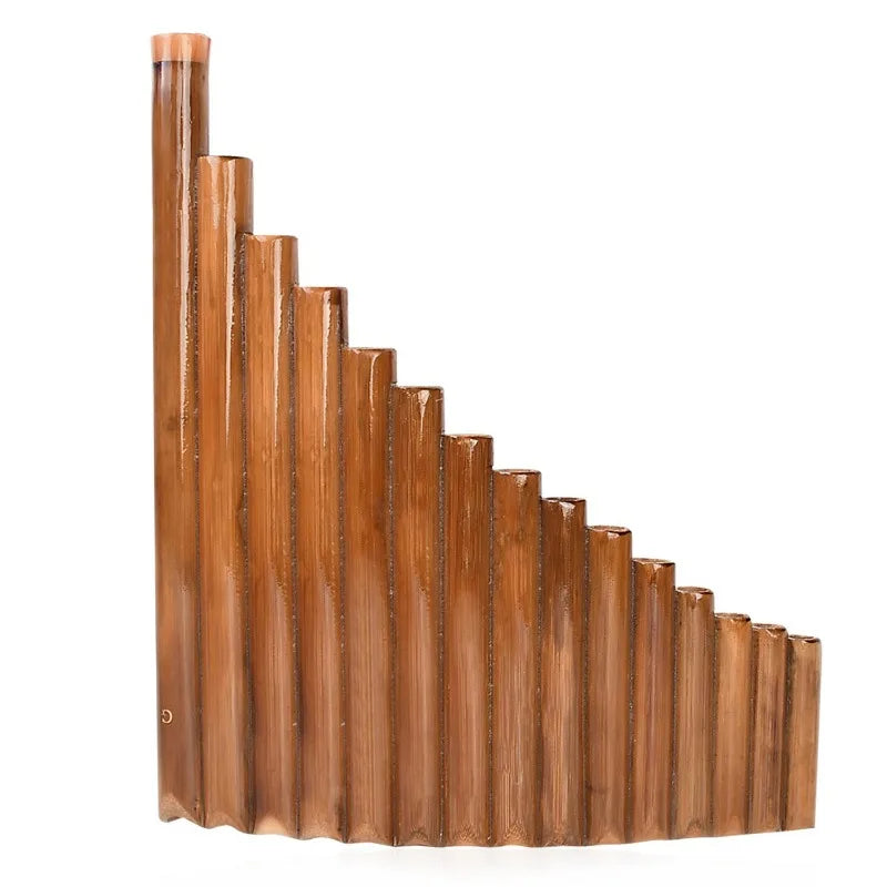 Traditional Bamboo Pan Flute – 15-Pipe Folk Instrument for Calm Melodic Playing