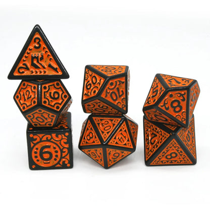 Polyhedral Rune Relief RPG Game 7Pcs Dice Set