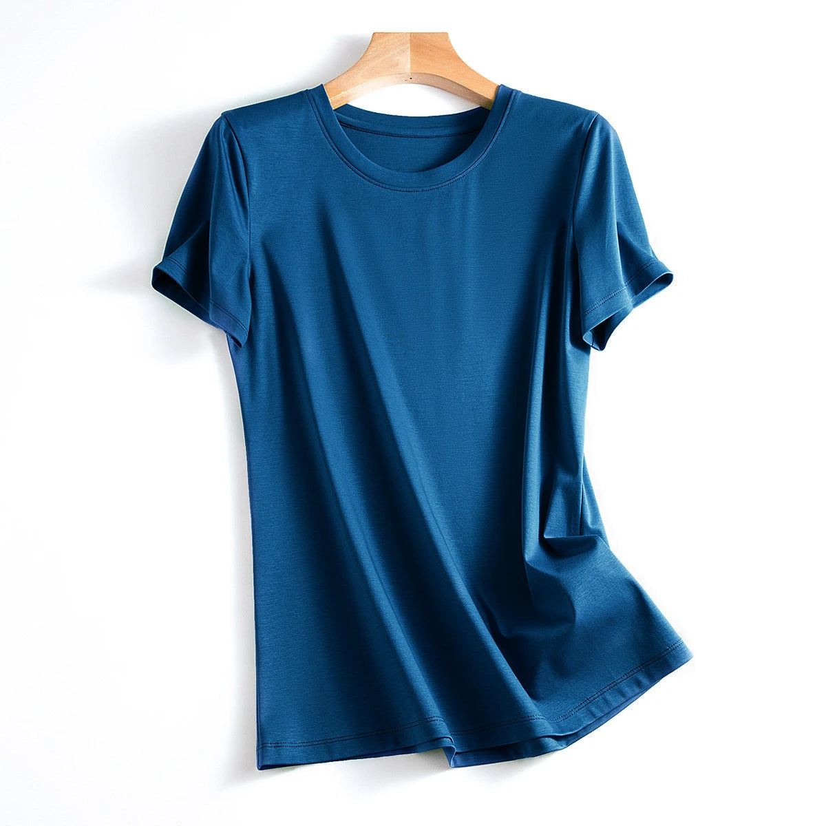 MRMT Women’s Mulberry Silk & Mercerized Cotton T-Shirt for Premium Everyday Comfort