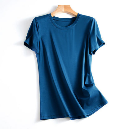 MRMT Women’s Mulberry Silk & Mercerized Cotton T-Shirt for Premium Everyday Comfort