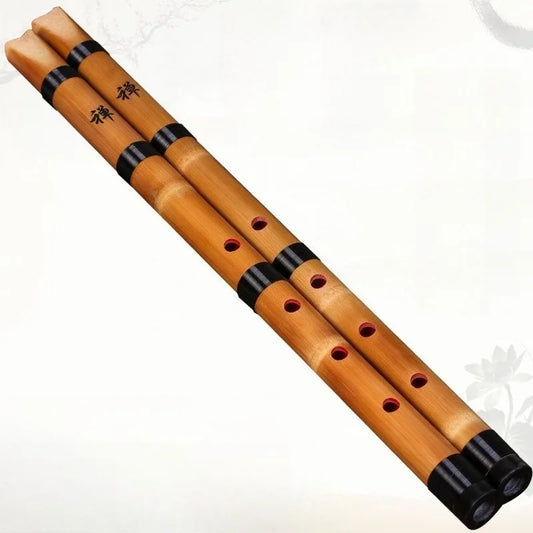 OLOMM Professional-Style Bamboo Flute – Portable Traditional Wind Instrument