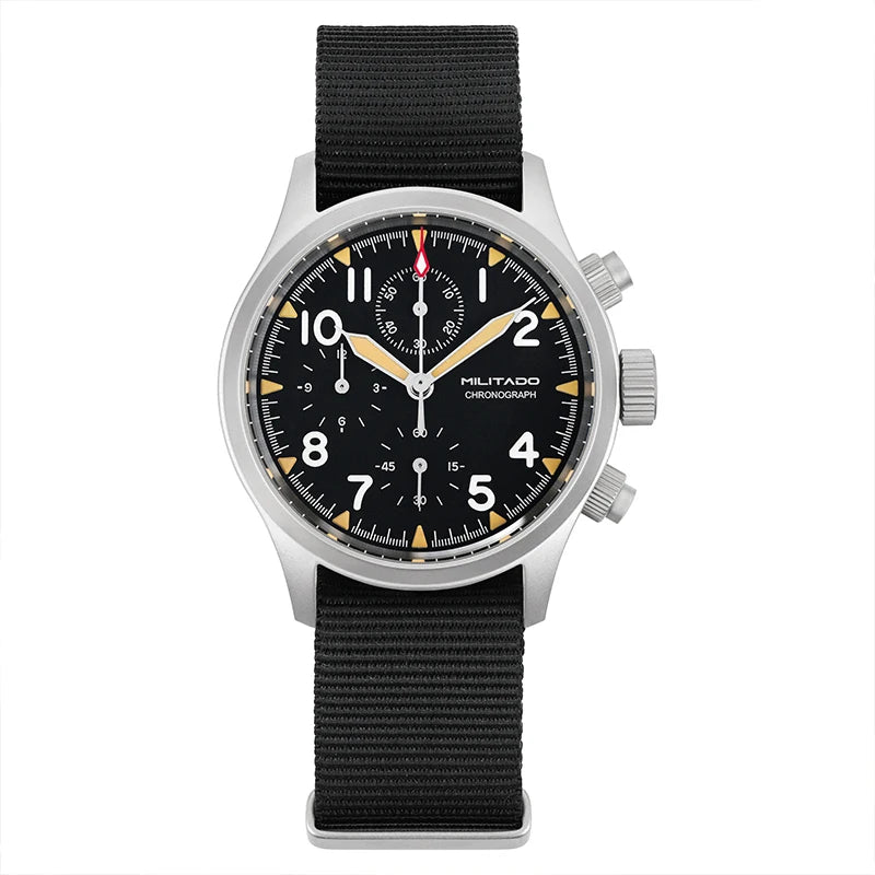 Militado VK61 VK67 Military Chronograph Watch for Men – Rugged Stainless Steel Sports Watch
