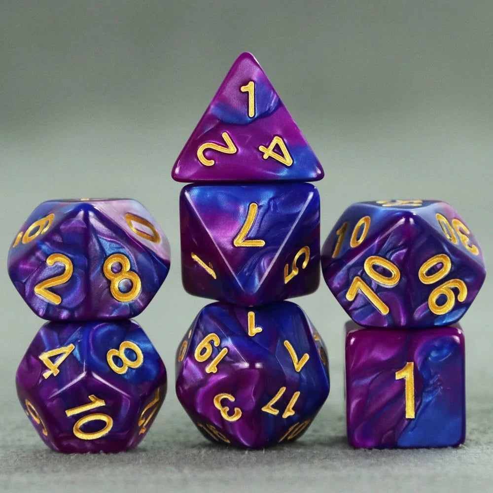7pcs Polyhedral RPG Game Dice with Bag