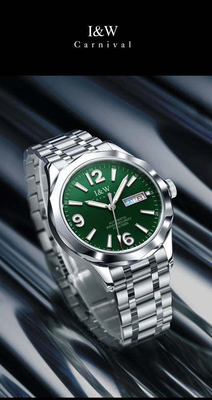 I&W CARNIVALAutomatic Diver-Style Watch for Men – 100M Waterproof Mechanical Timepiece