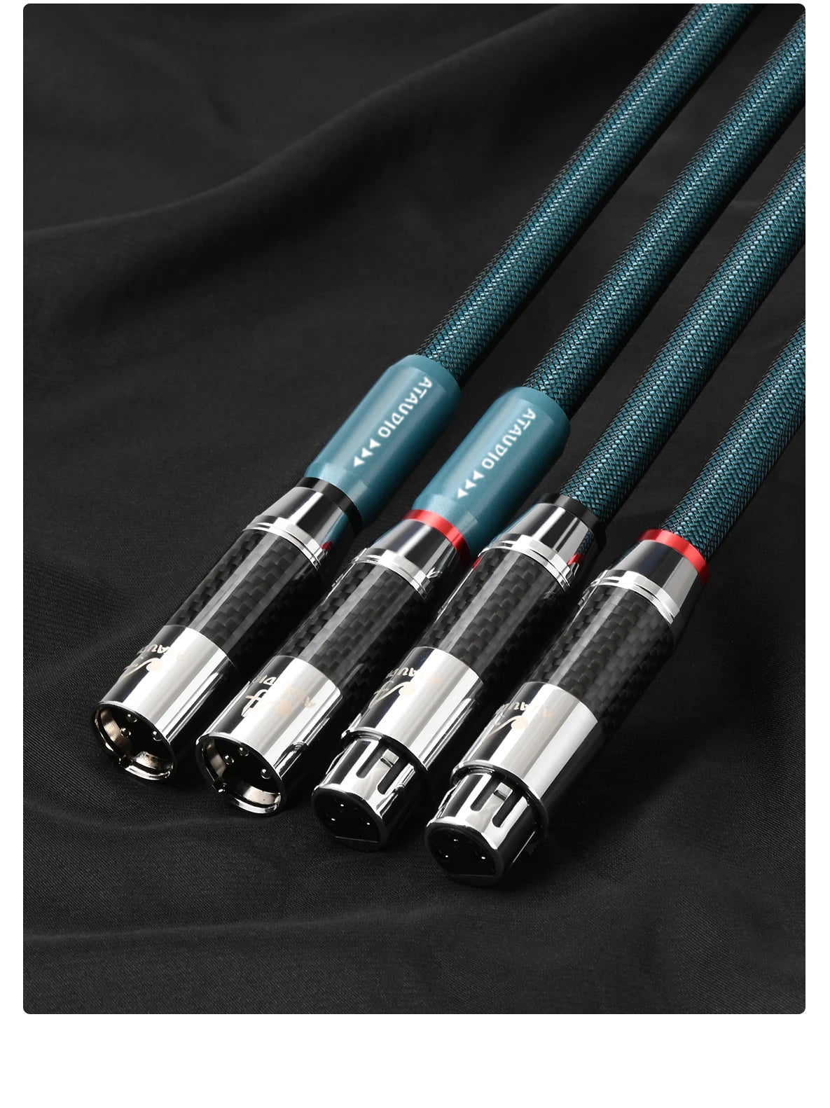 HiFi XLR Audio Cable – 8N OCC Silver-Plated 2XLR Male to 2XLR Female Balanced Adapter