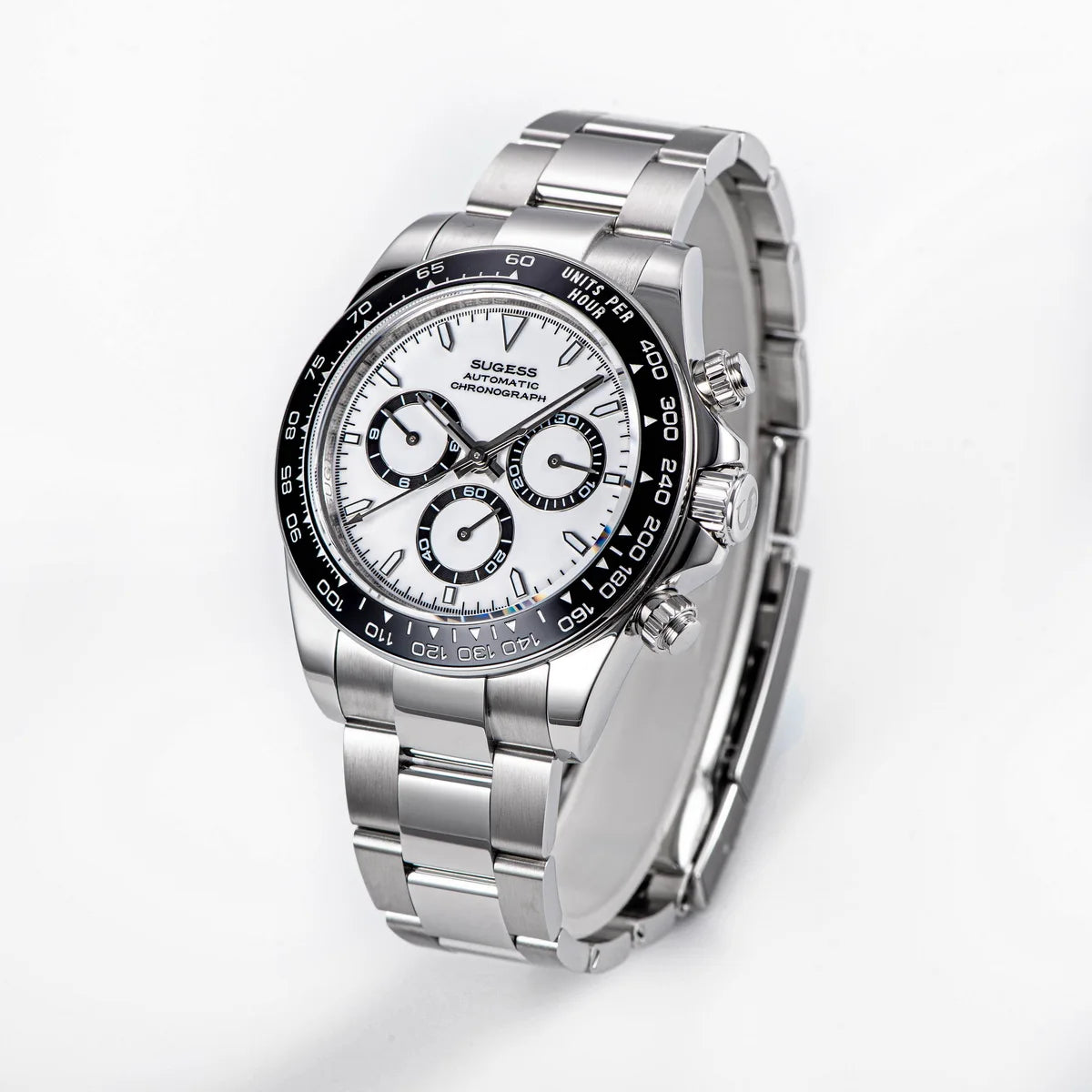 Sugess Panda Automatic Chronograph Watch – Mechanical Racing-Inspired Timepiece
