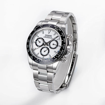 Sugess Panda Automatic Chronograph Watch – Mechanical Racing-Inspired Timepiece