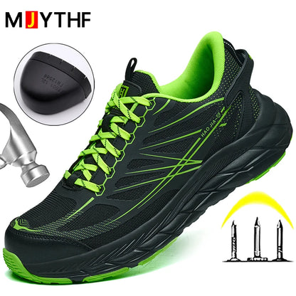 MJYTHF Lightweight Safety Work Shoes – Steel Toe Breathable Industrial Sneakers