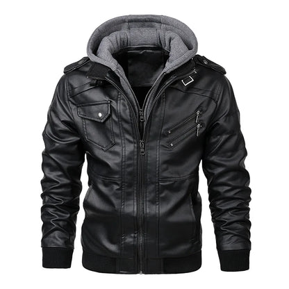 Men’s Vintage Motorcycle PU Leather Jacket