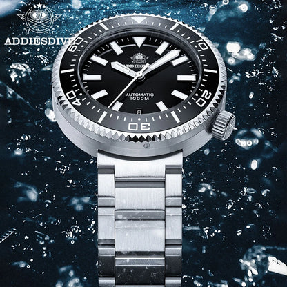 ADDIESDIVE AD2523 Men’s Automatic Dive Watch – 200M Waterproof Sapphire Crystal Stainless Steel