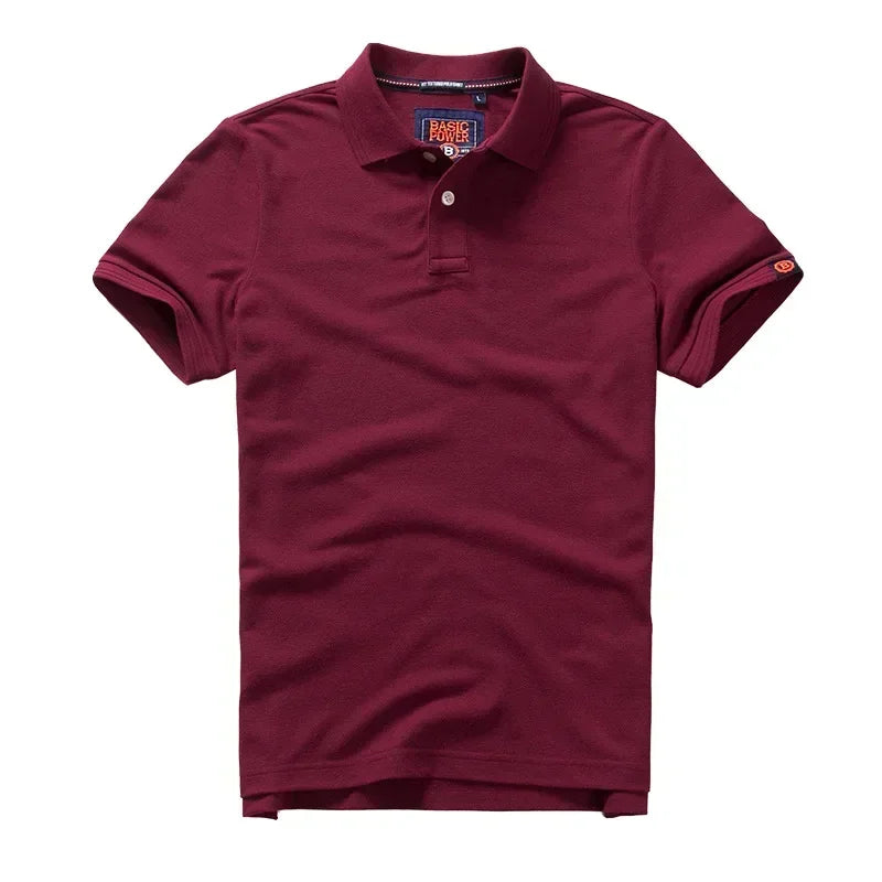XMSFTD Men’s Oversized Cotton Polo Shirt for Streetwear & Smart Casual Styling