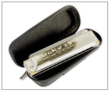 Easttop Lucky 13 Harmonica – 13-Hole Paddy Richter Harmonica for Beginners (C/G/D Keys)