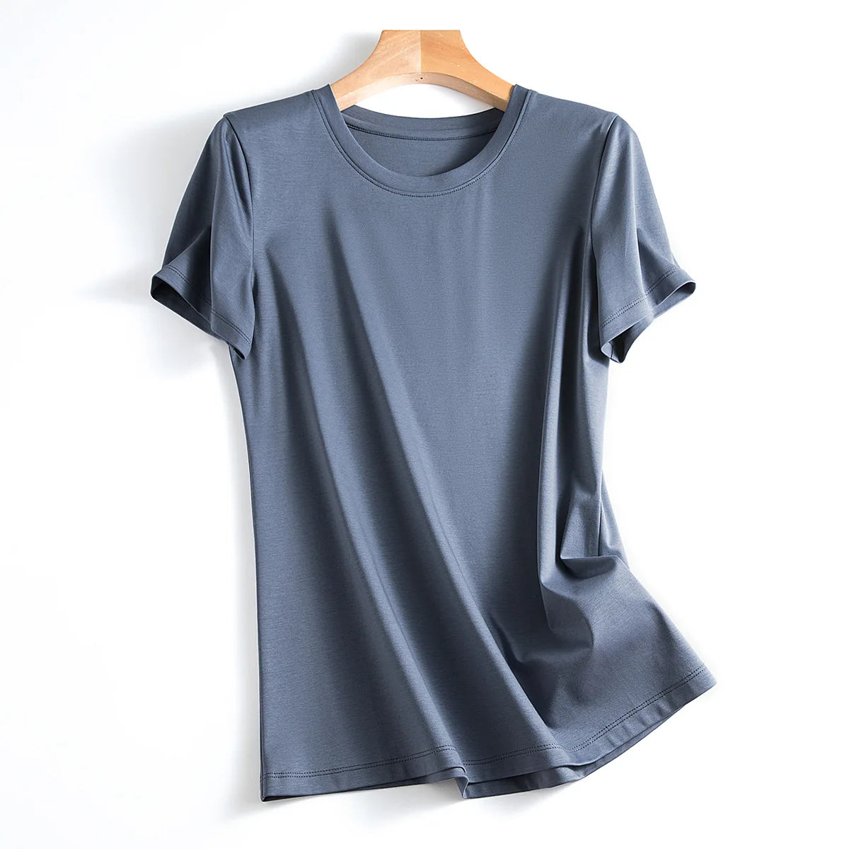 MRMT Women’s Mulberry Silk & Mercerized Cotton T-Shirt for Premium Everyday Comfort