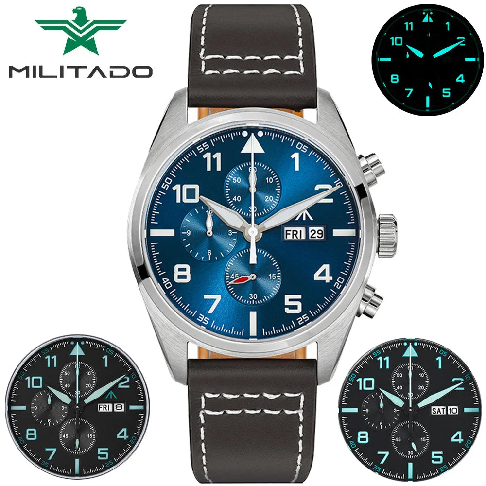 Militado ML04 Minimal Tactical Quartz Watch – 100M Waterproof Everyday Field Watch