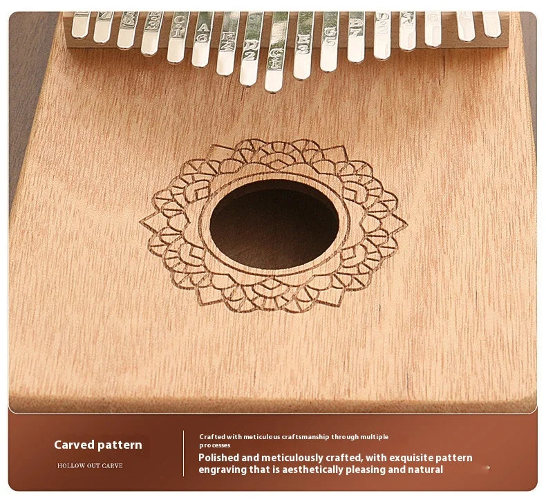 17-Key Kalimba Thumb Piano for Portable Music & Beginner Learning