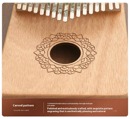17-Key Kalimba Thumb Piano for Portable Music & Beginner Learning